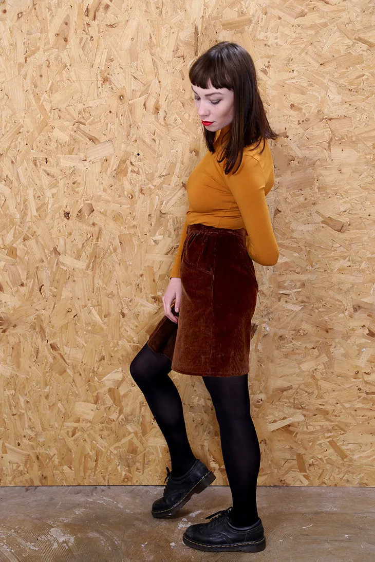 70s Corduroy Mini Skirt