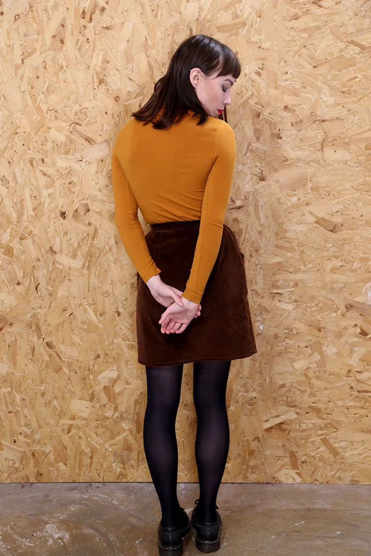 70s Corduroy Mini Skirt