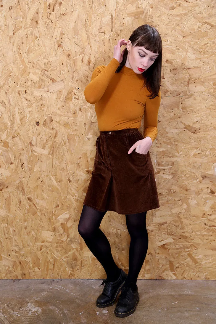70s Corduroy Mini Skirt