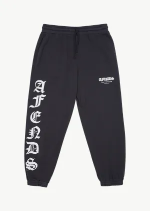 AFENDS Mens Gothic - Track Pant - Charcoal