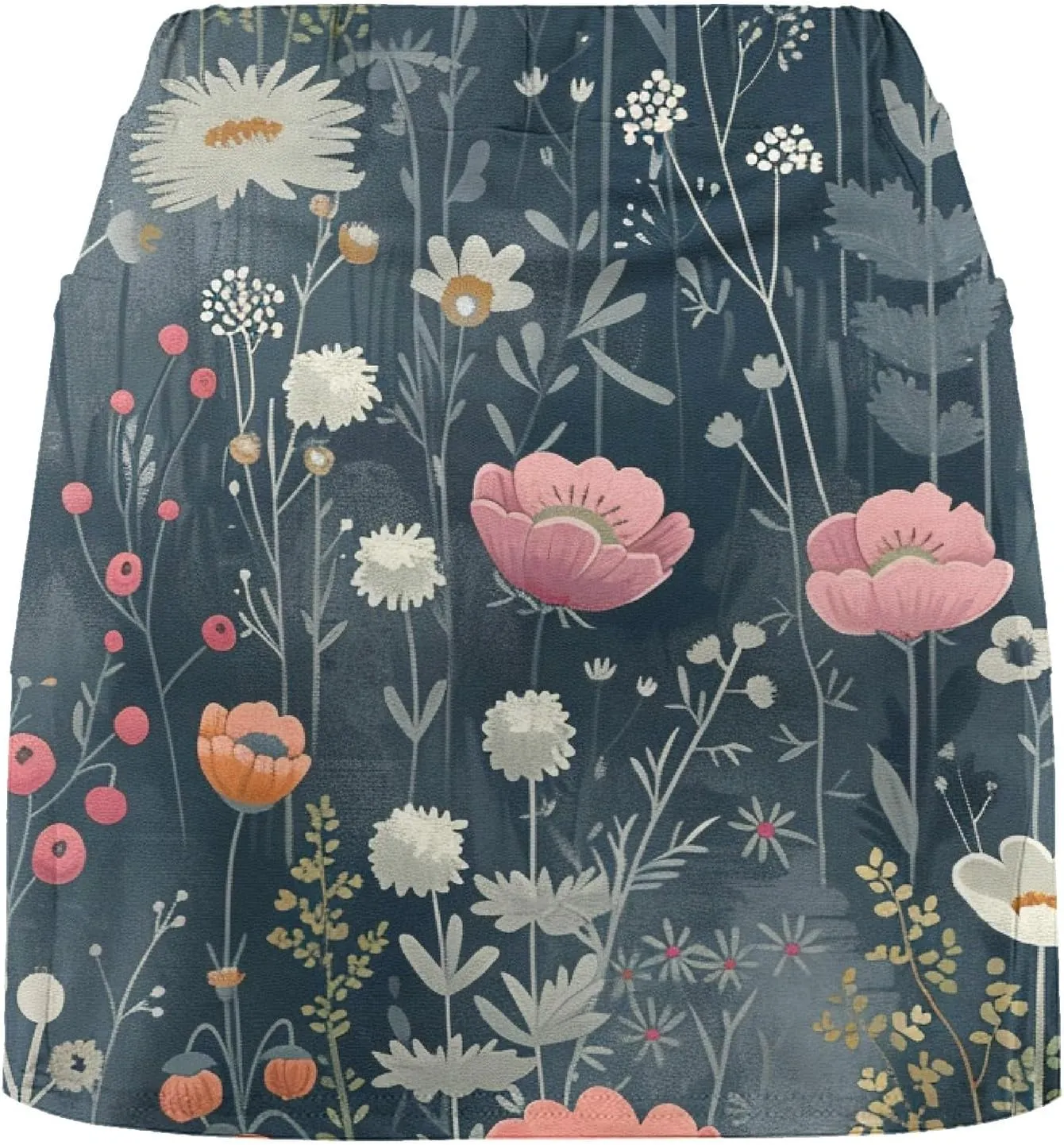Athletic Skort for Women Summer Boho Floral Print Mini Skirts with Built in Shorts High Waist Workout Shorts
