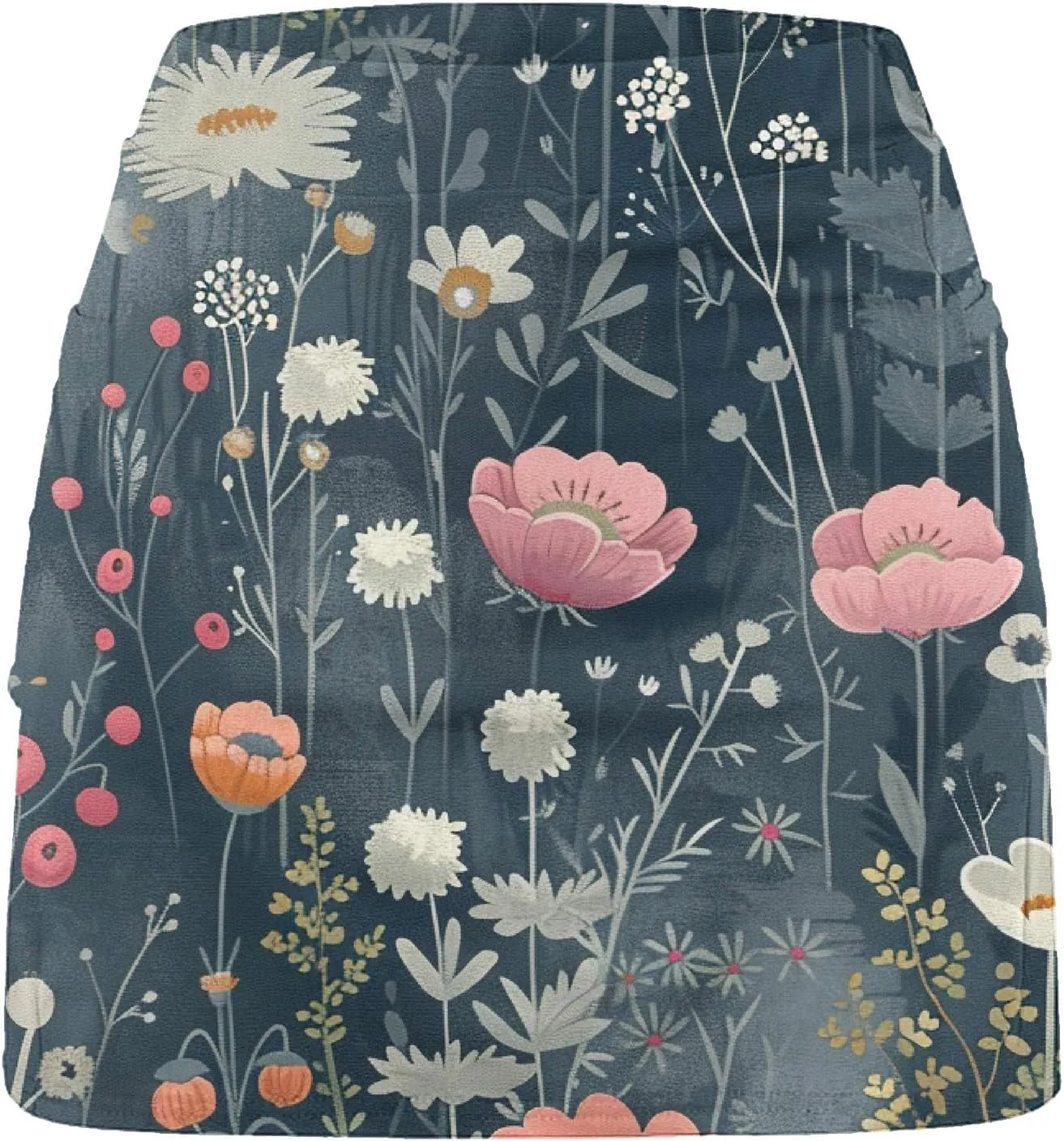 Athletic Skort for Women Summer Boho Floral Print Mini Skirts with Built in Shorts High Waist Workout Shorts