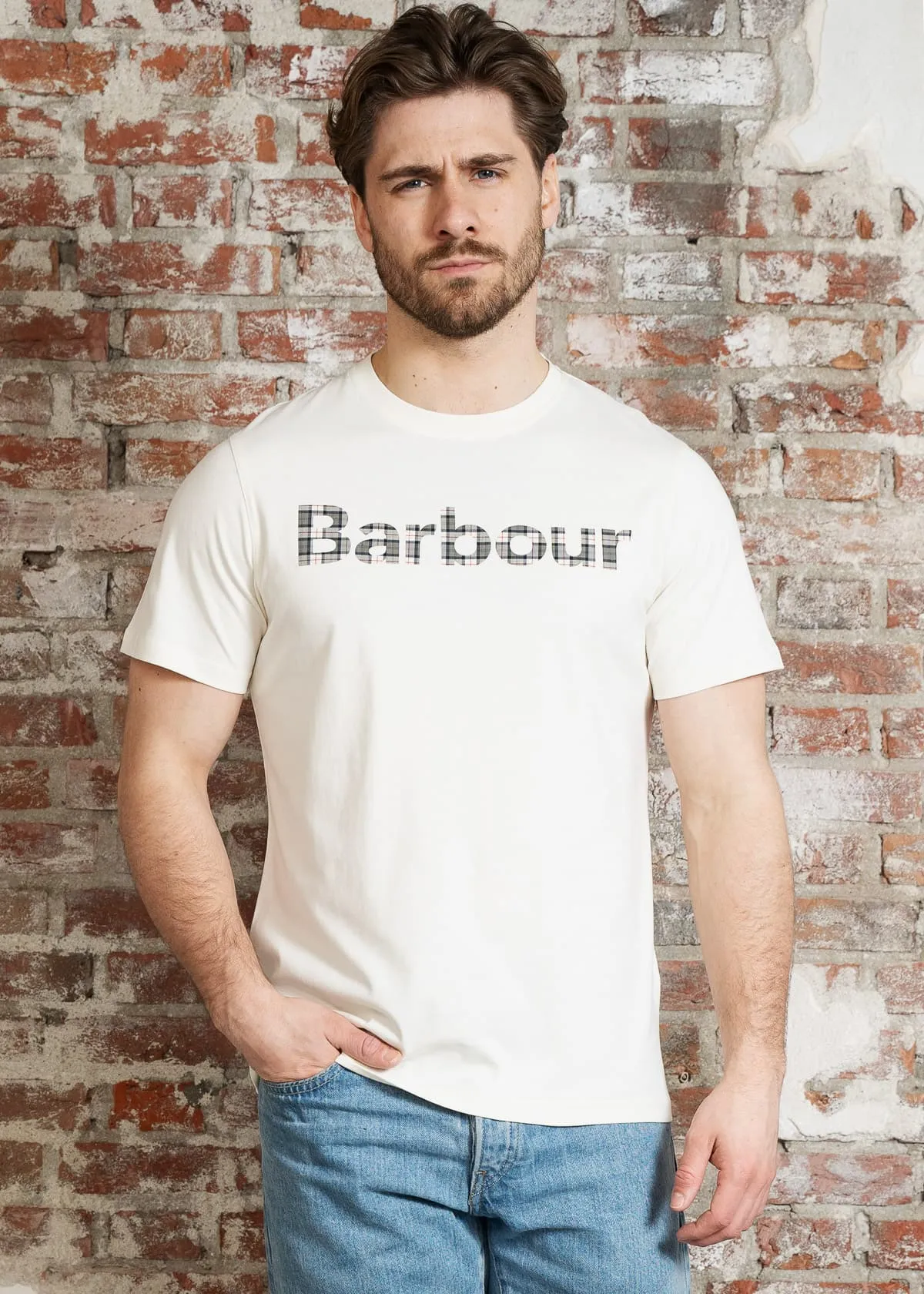 Barbour kilnwick t-shirt - antique white