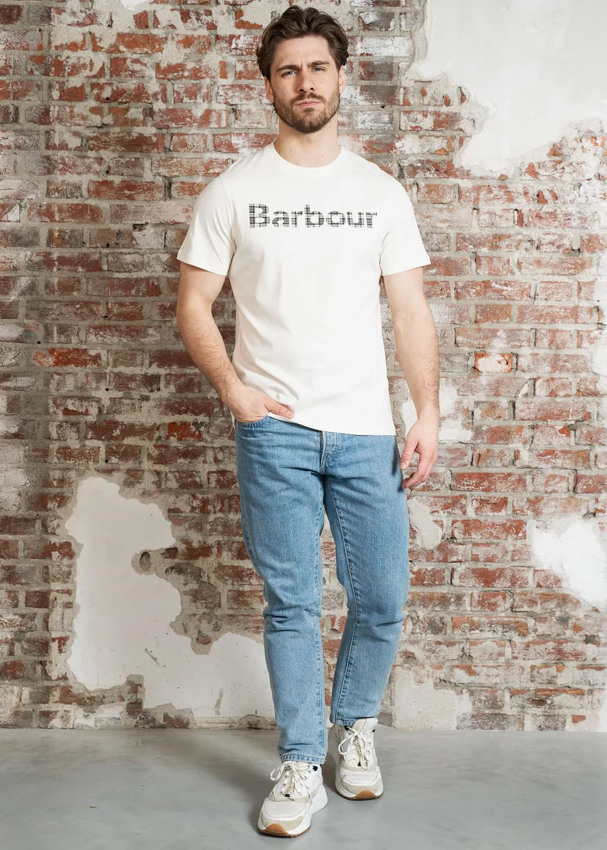 Barbour kilnwick t-shirt - antique white