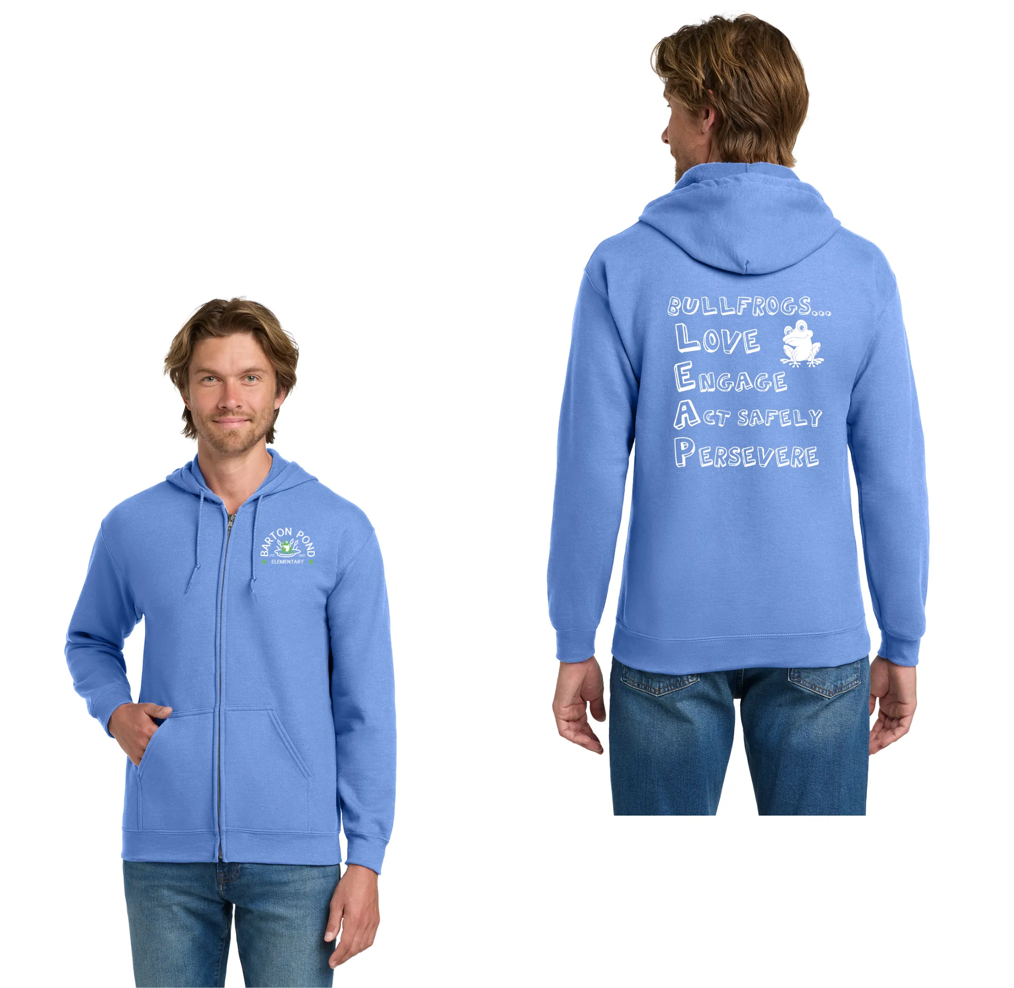Barton Pond On-Demand-Adult Unisex Full-Zip Hooded Sweatshirt Lego LEAP
