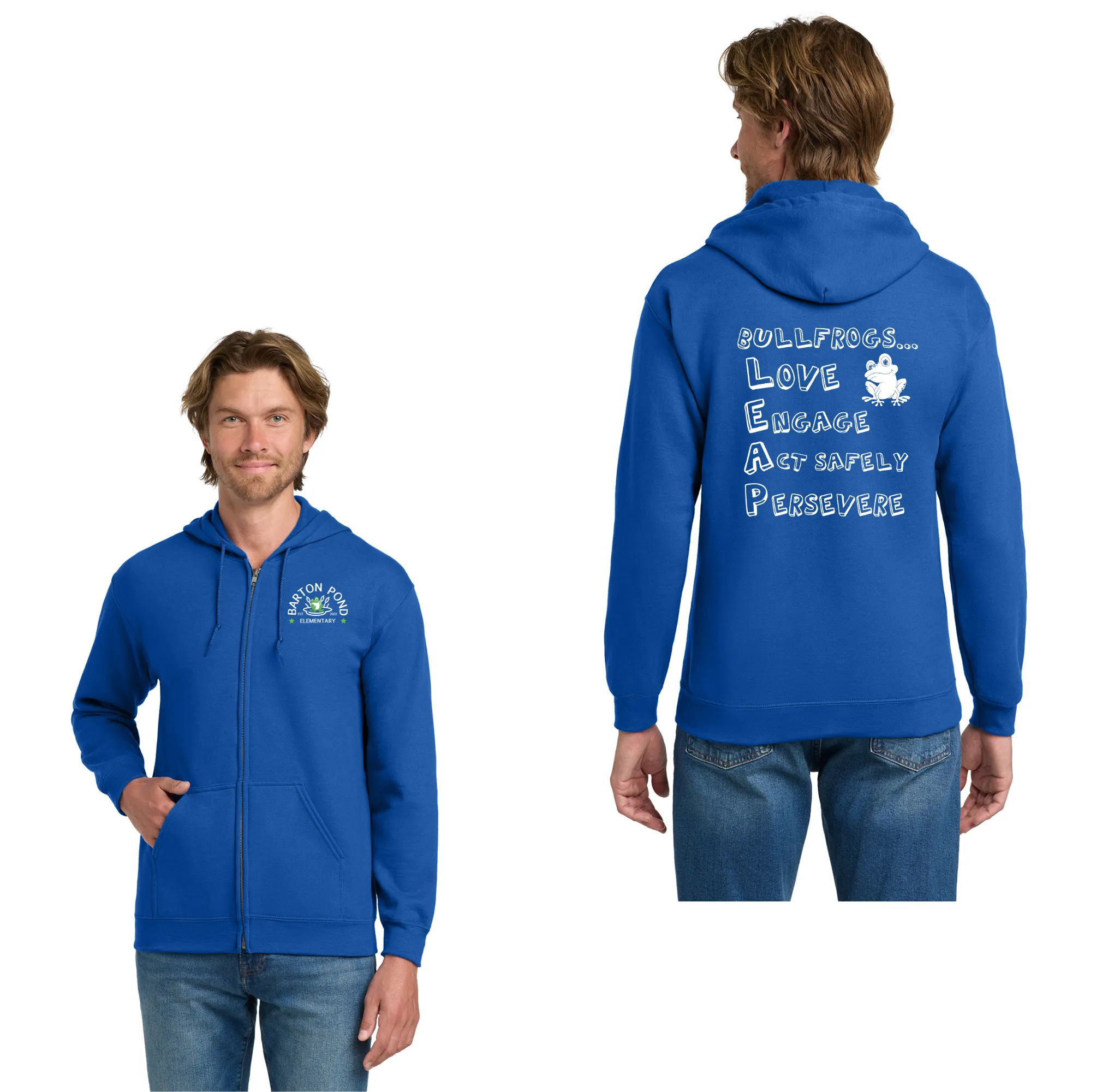 Barton Pond On-Demand-Adult Unisex Full-Zip Hooded Sweatshirt Lego LEAP
