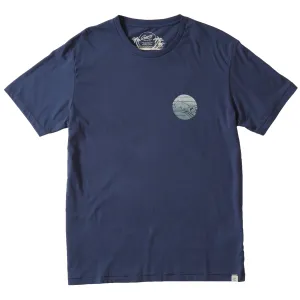 Bear Fishing Graphic Tee - Blue Indigo