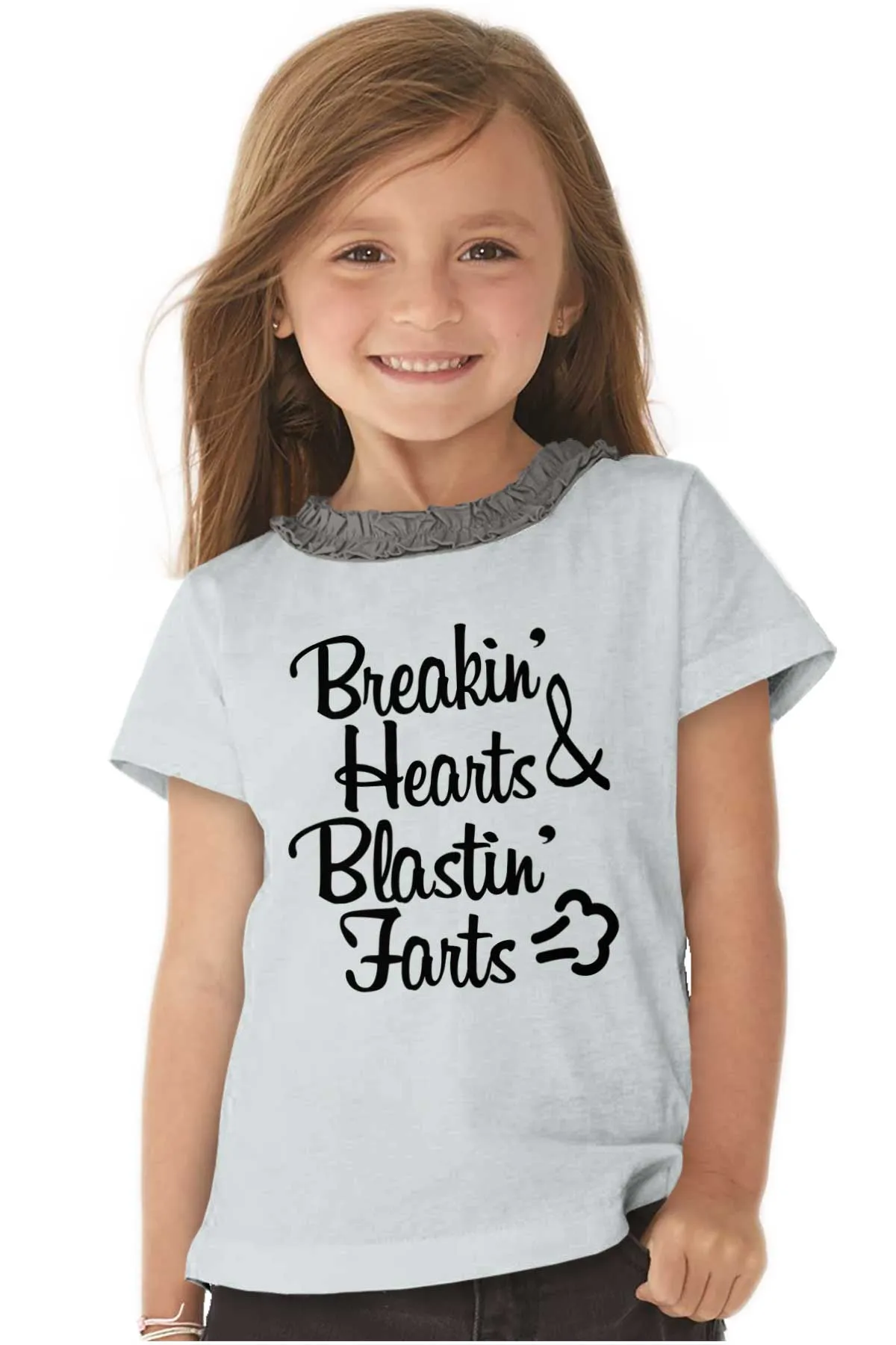 Blastin Farts Toddler Ruffled Trim T-Shirt