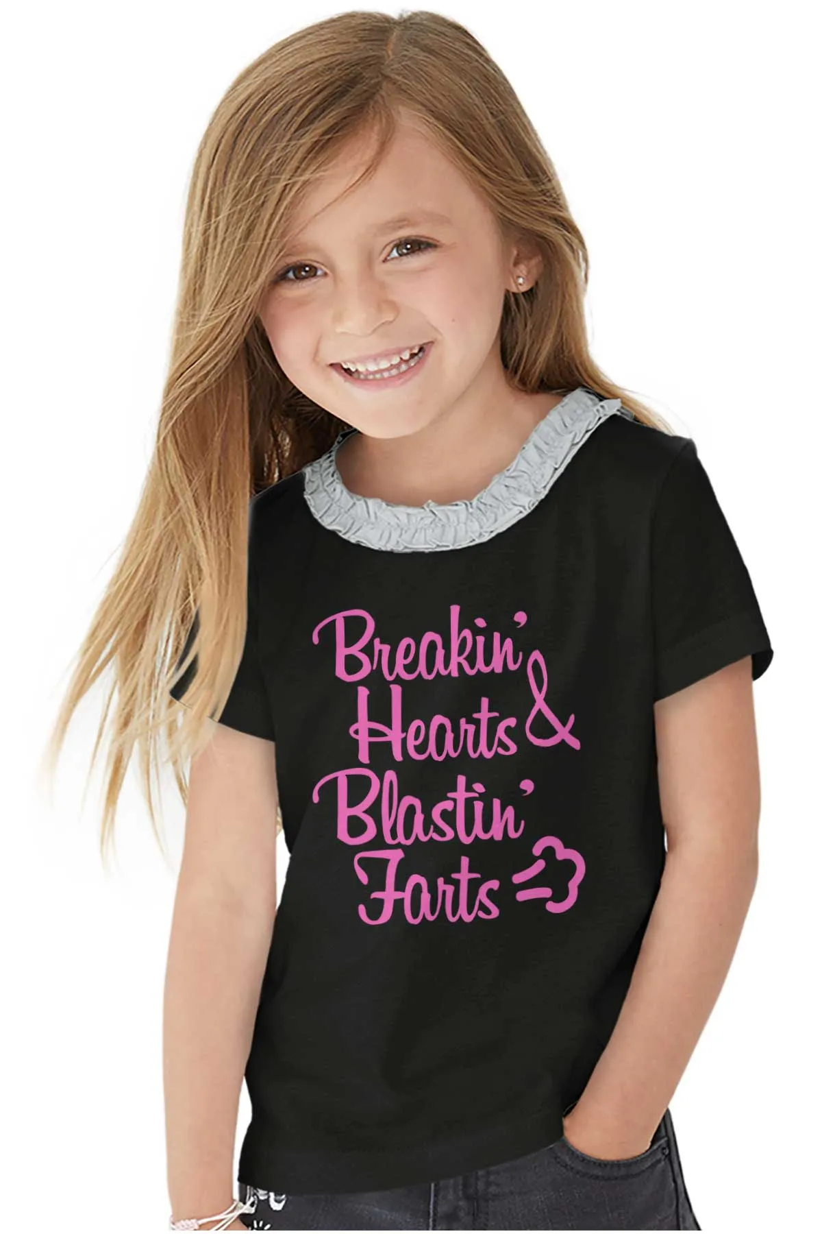 Blastin Farts Toddler Ruffled Trim T-Shirt