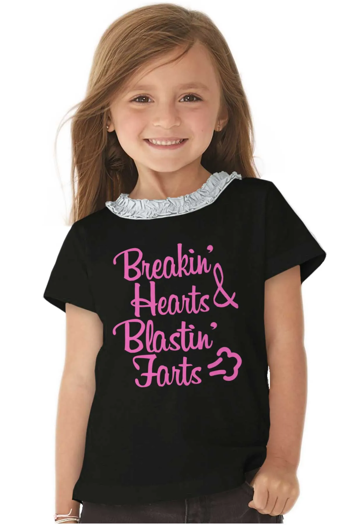 Blastin Farts Toddler Ruffled Trim T-Shirt