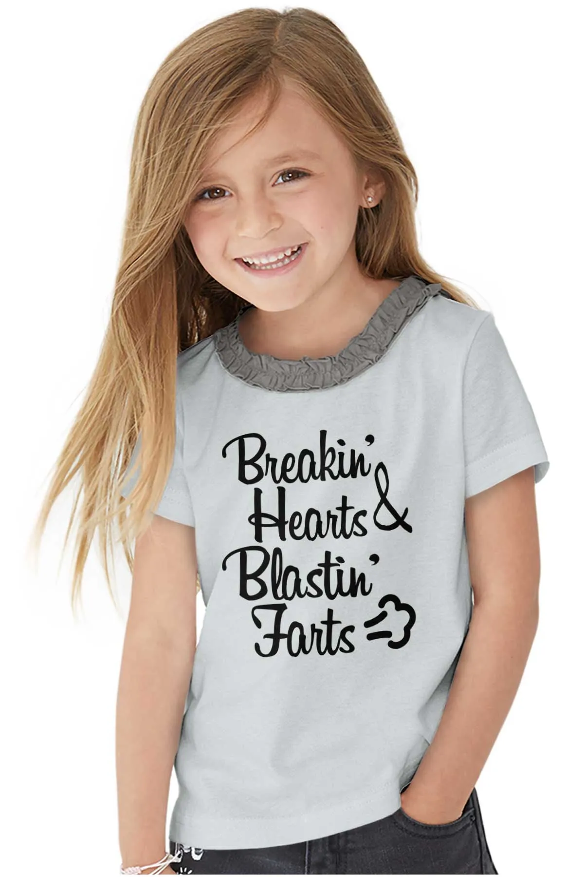 Blastin Farts Toddler Ruffled Trim T-Shirt