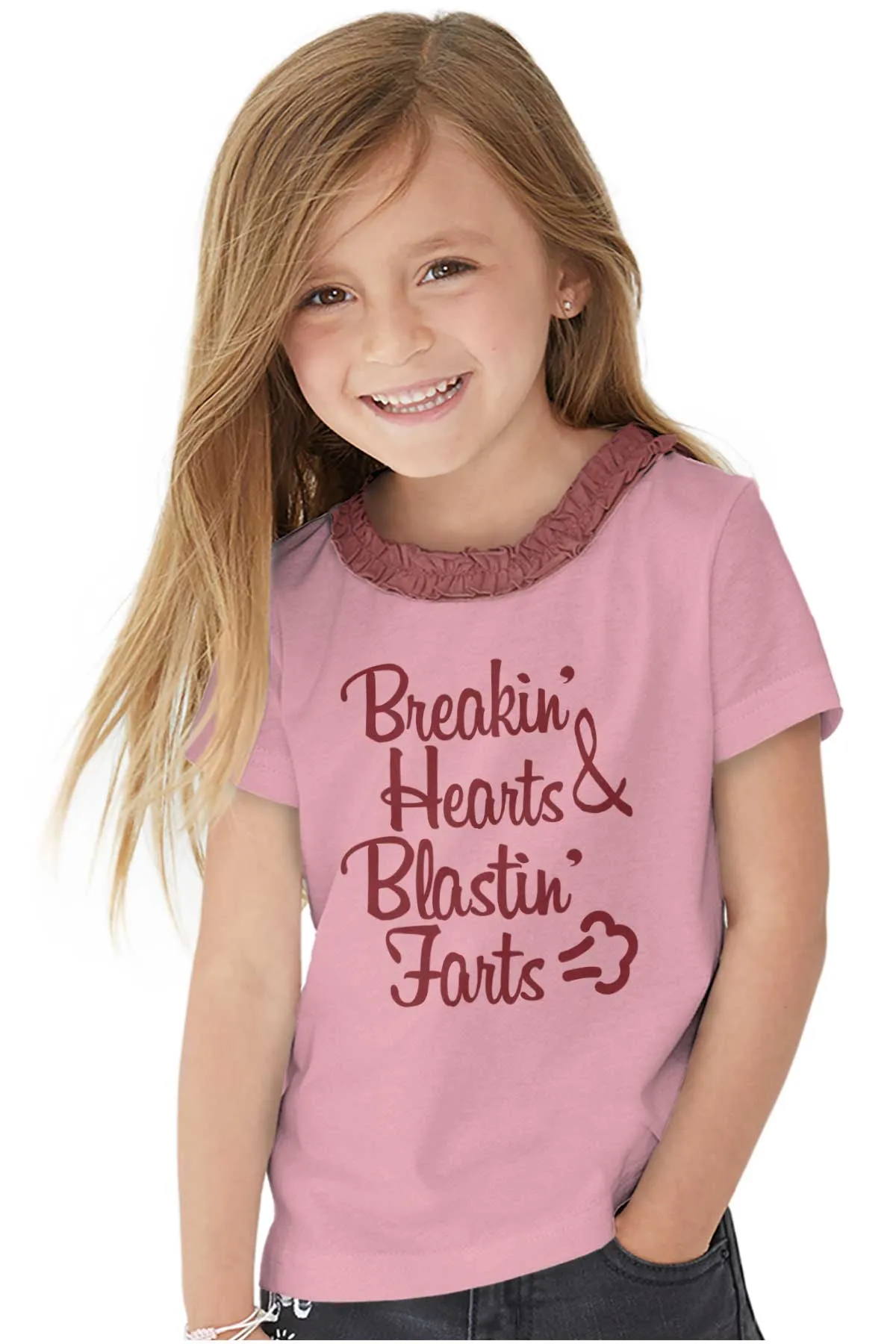 Blastin Farts Toddler Ruffled Trim T-Shirt