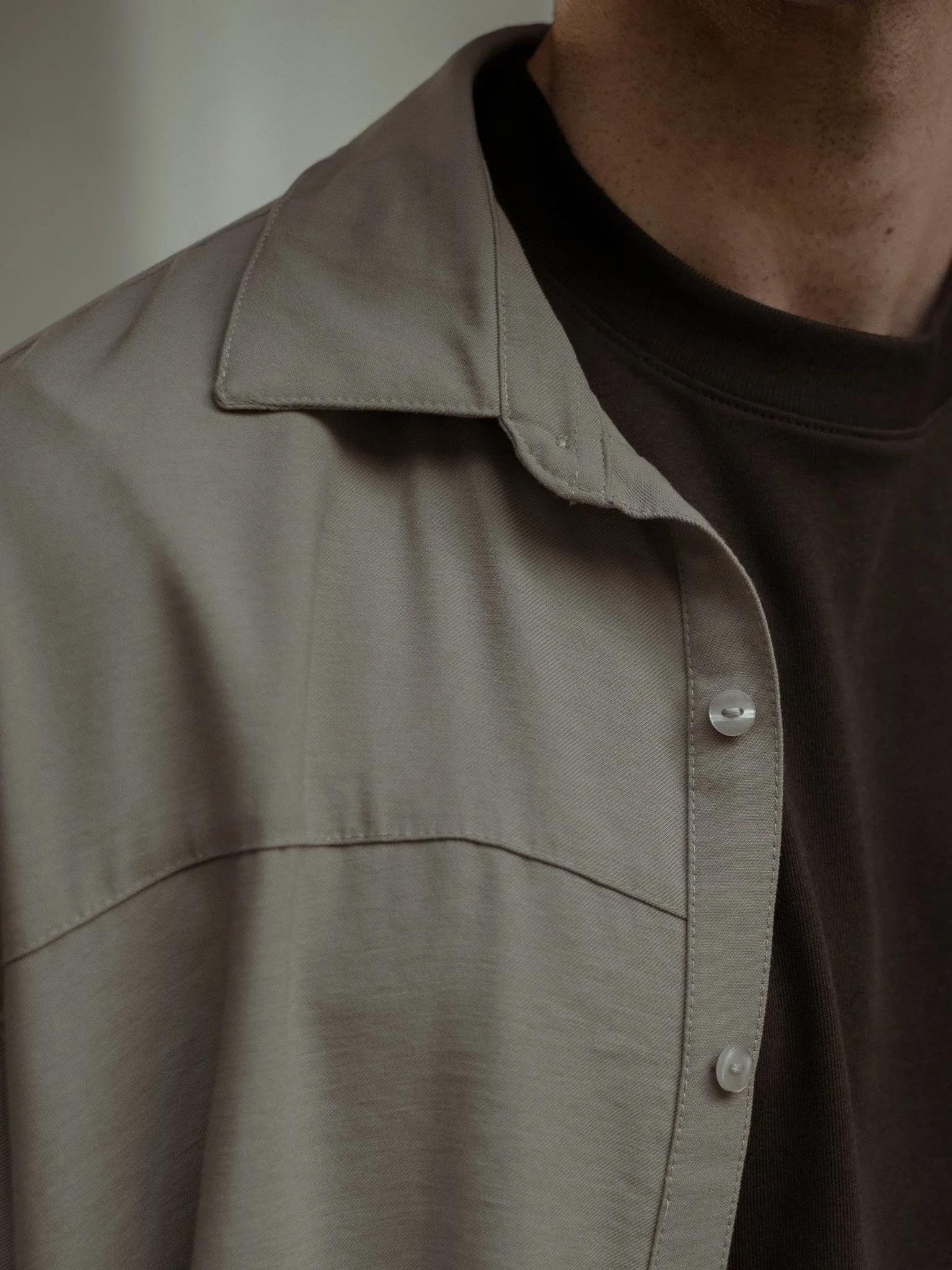 BOX OVERSHIRT - SAND