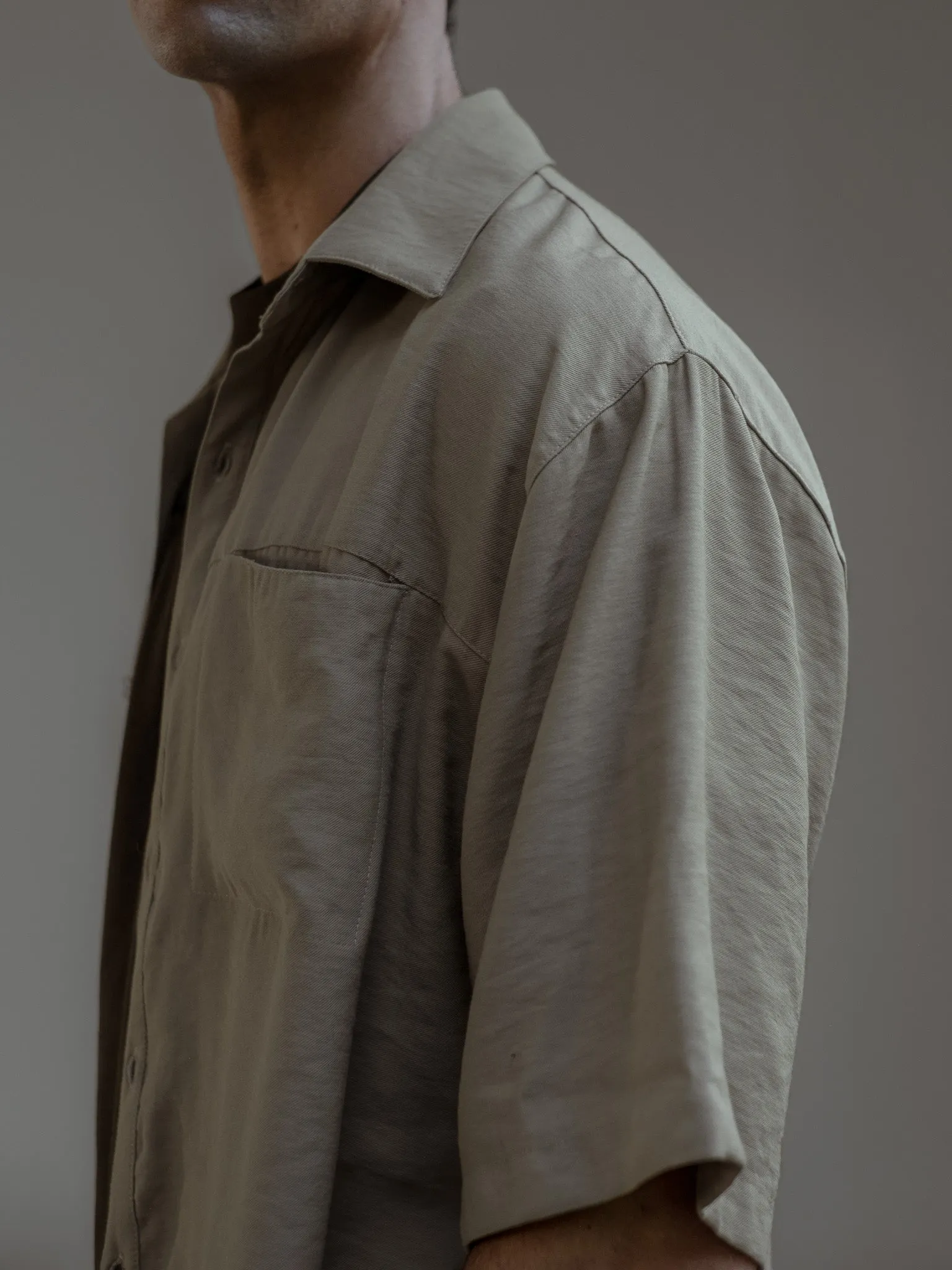 BOX OVERSHIRT - SAND