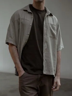 BOX OVERSHIRT - SAND