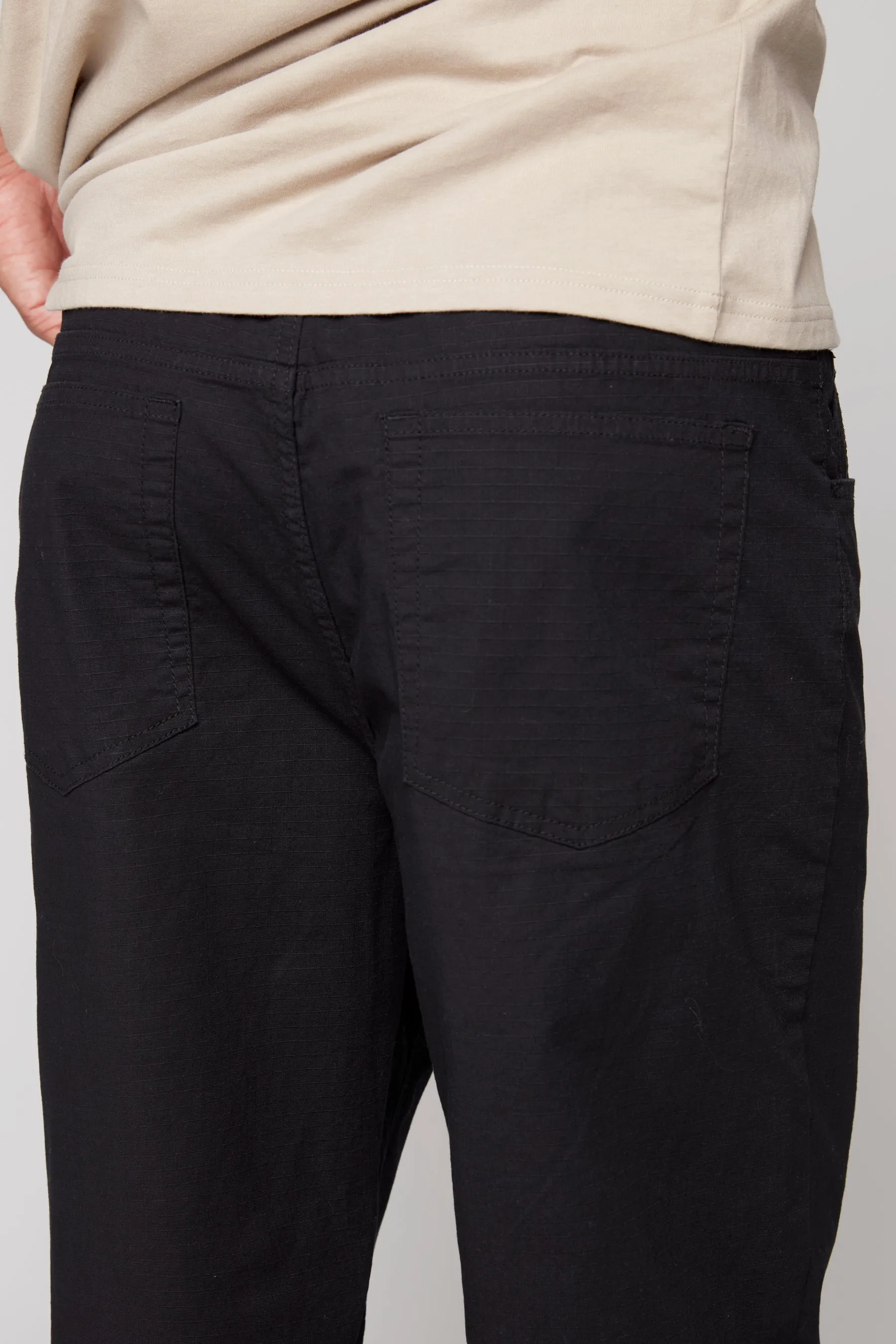 BOYCHIK - 5 Pocket Loose Fit Pant - Black Ripstop