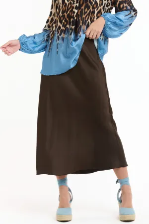Brown Bias Skirt