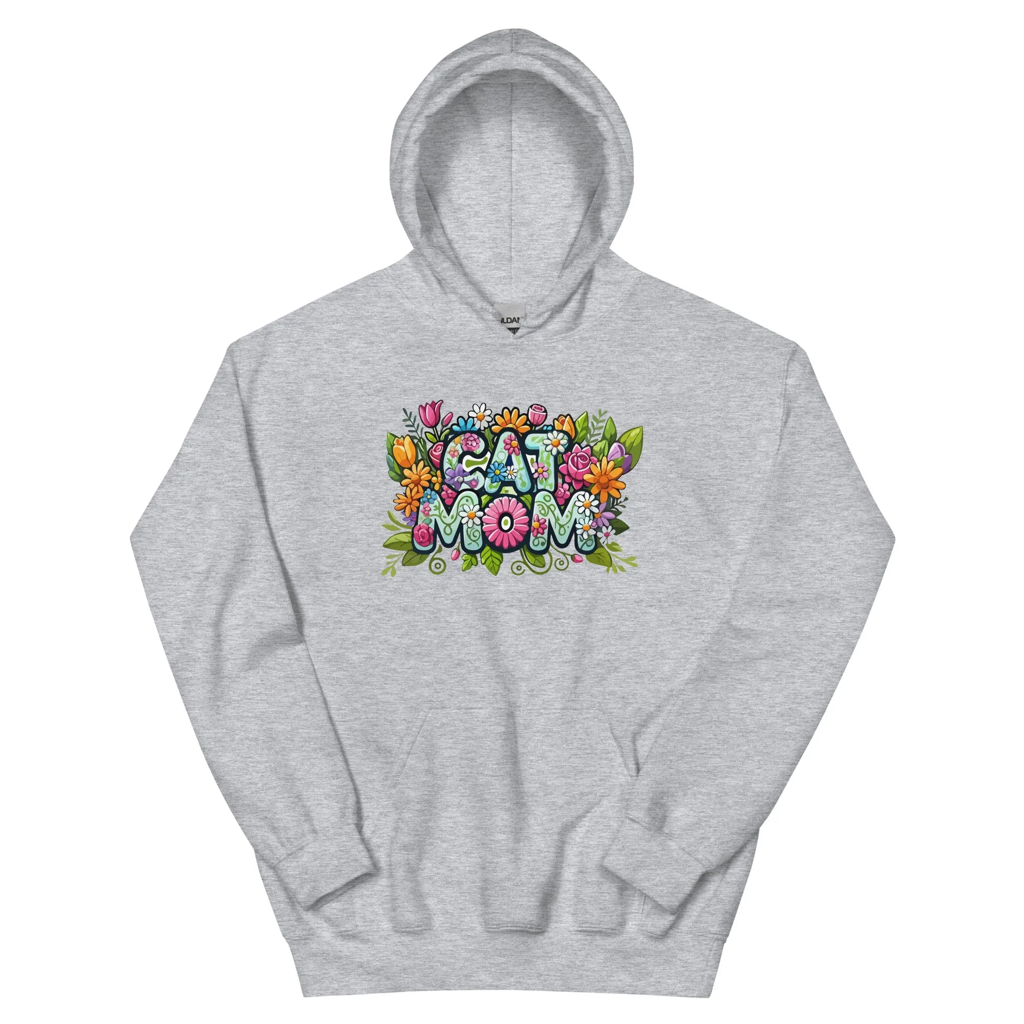 Cat Mom Flower Fun Hoodie