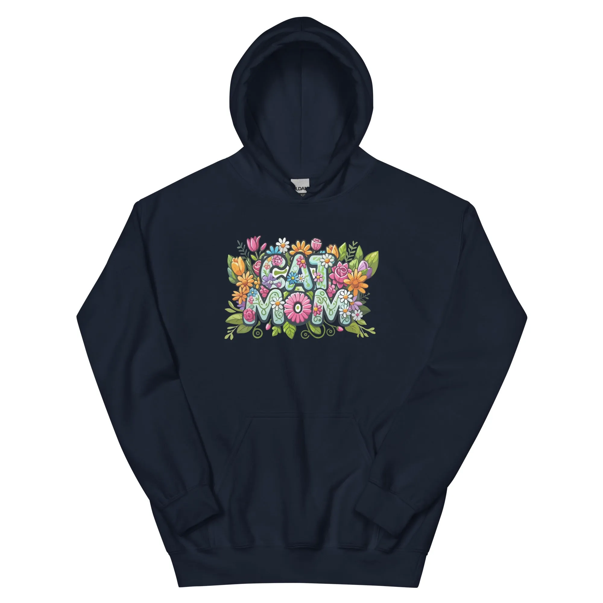 Cat Mom Flower Fun Hoodie