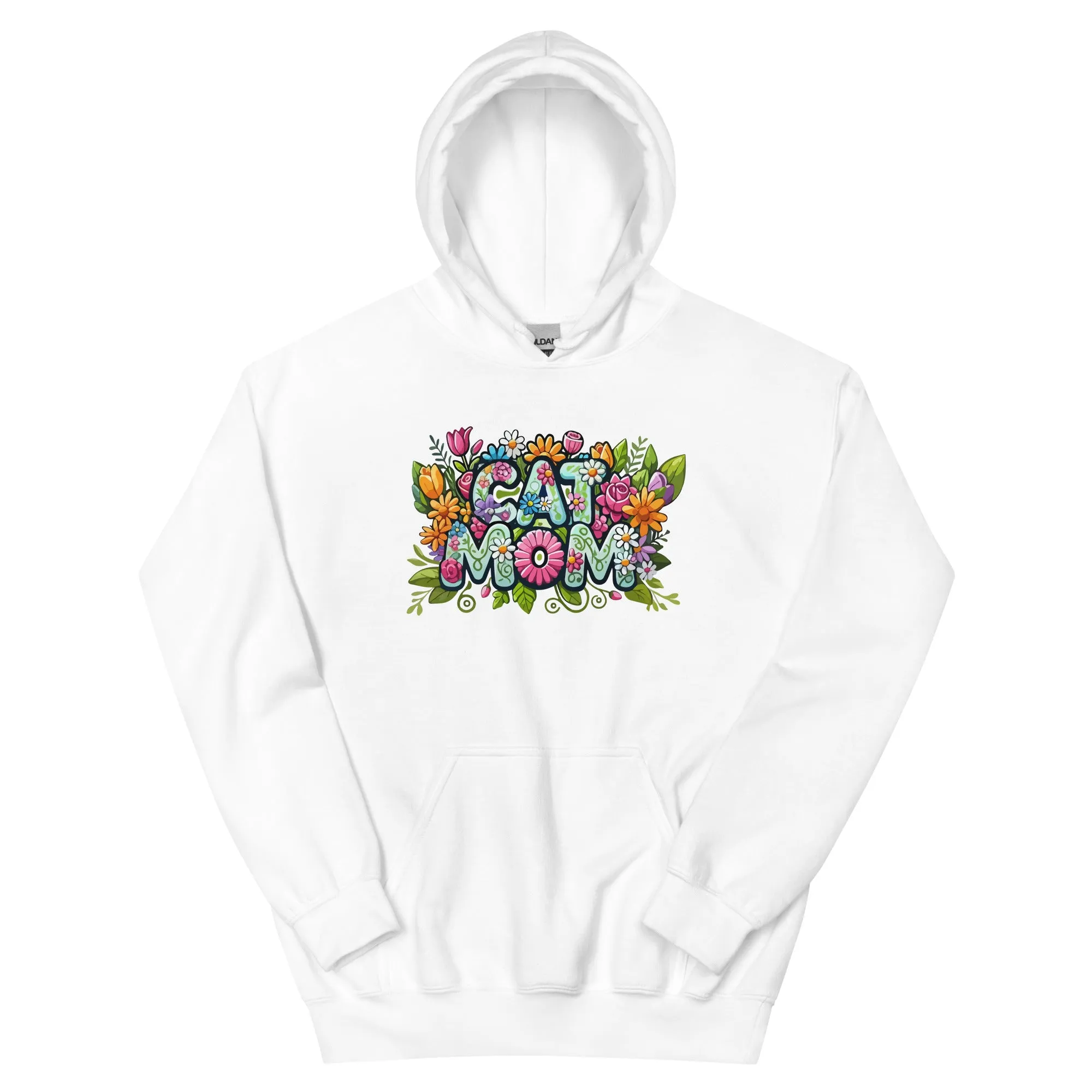 Cat Mom Flower Fun Hoodie