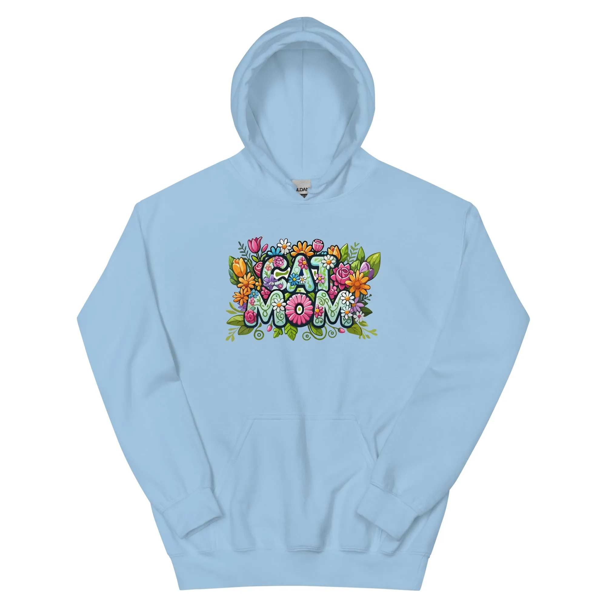 Cat Mom Flower Fun Hoodie