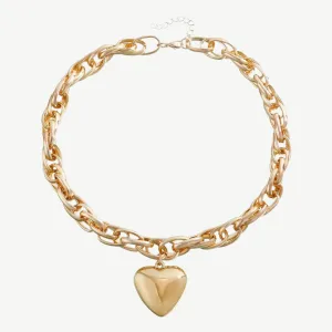 Chunky Heart - Pendant Chain Necklace
