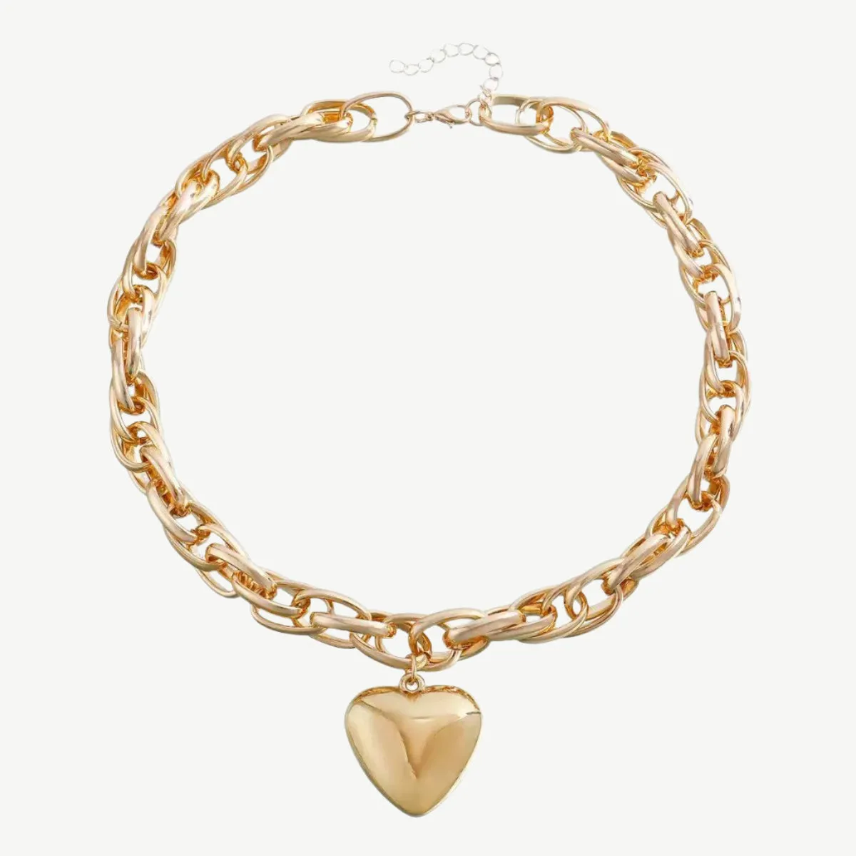 Chunky Heart - Pendant Chain Necklace