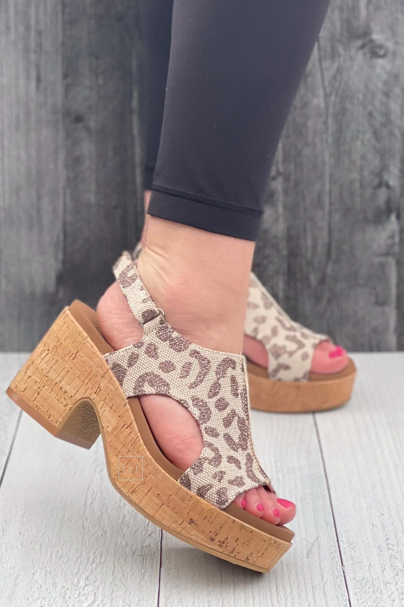 Corkys Miss Carley in Tan Sparkle Leopard