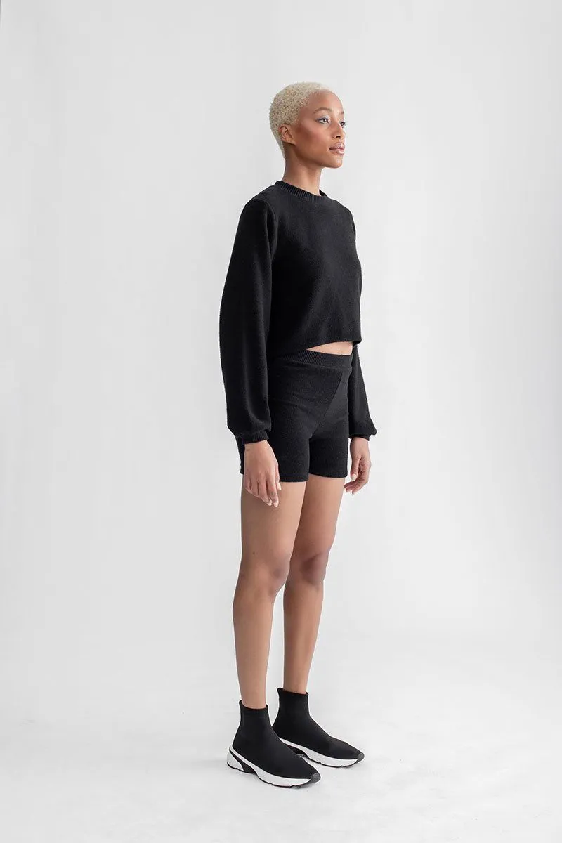 Cozy Long Sleeve Sweater Black