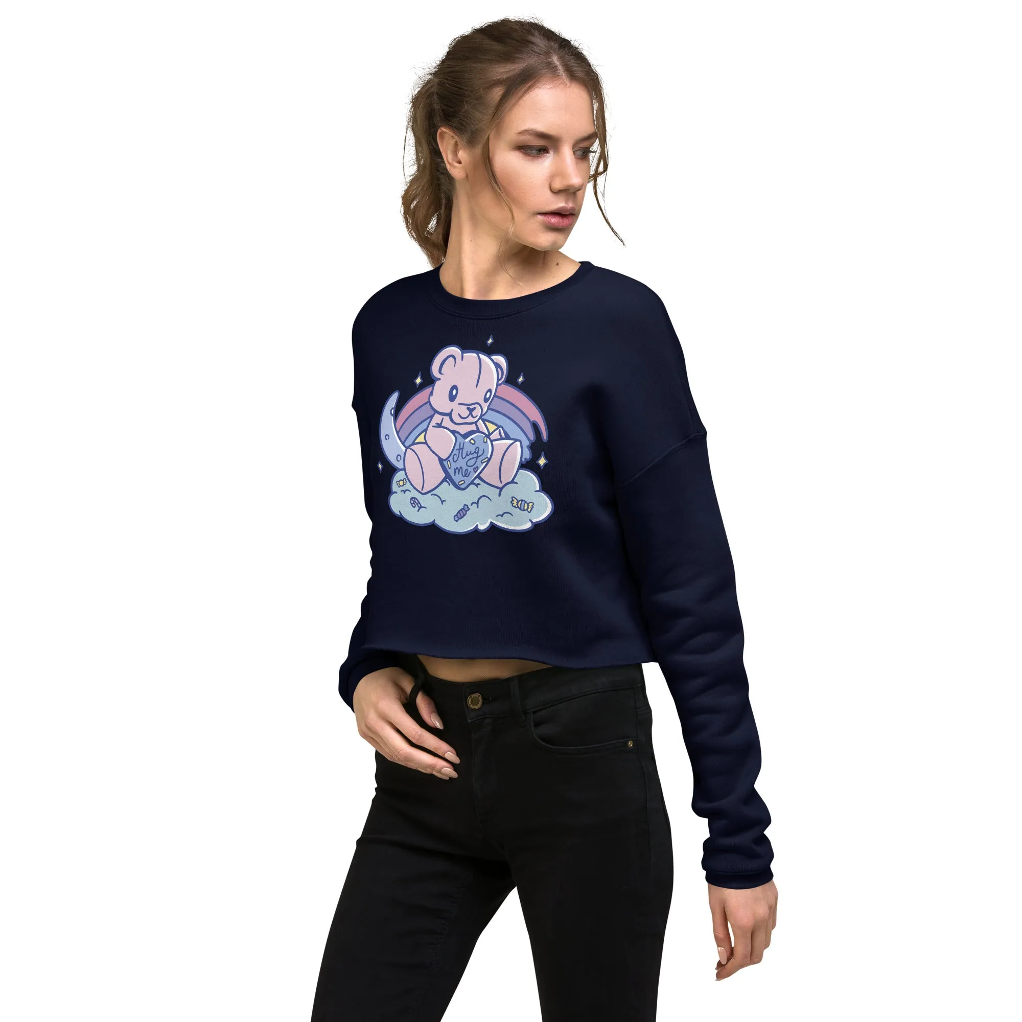 Crop Sweatshirt Womens (Hug Me - Inspiration 0011)