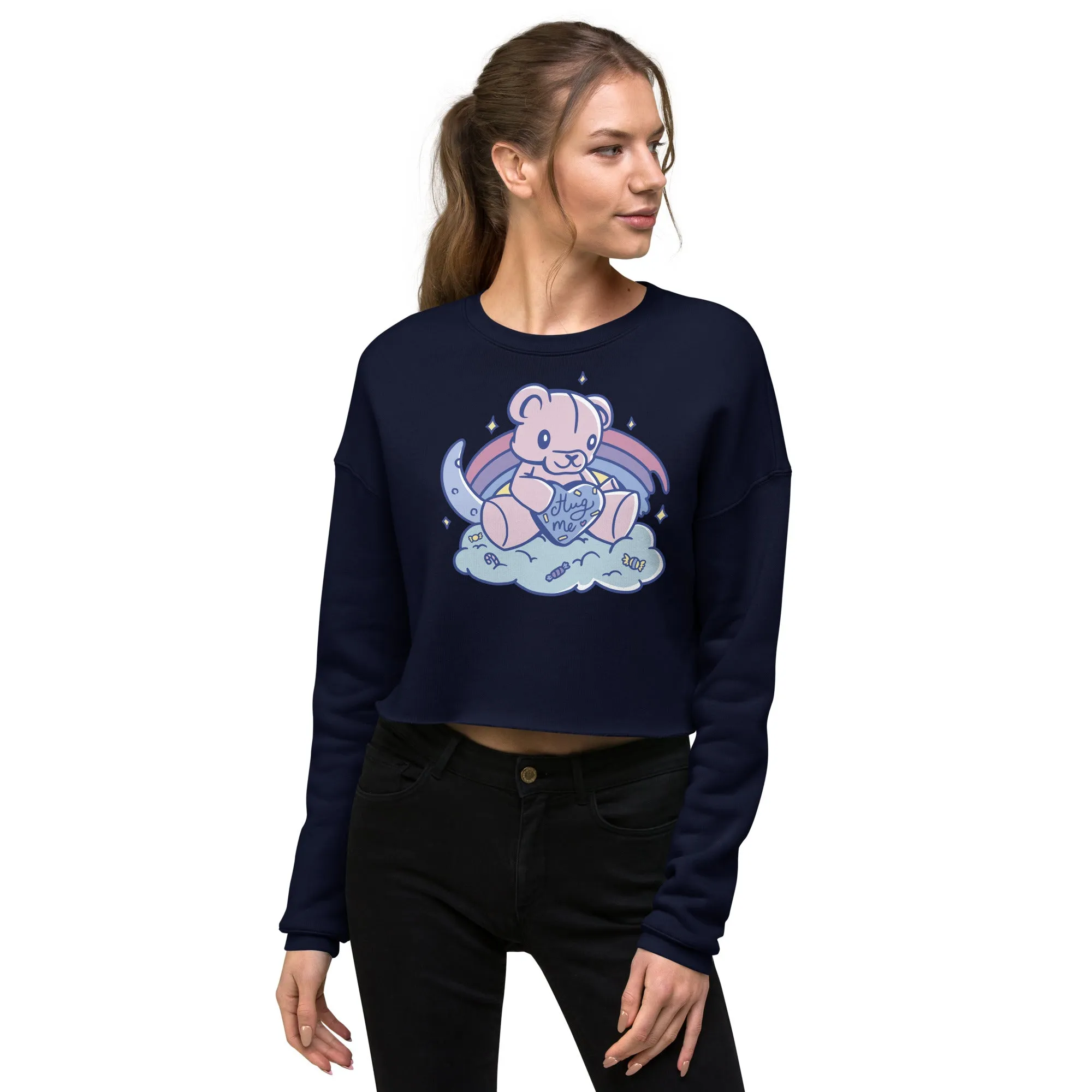Crop Sweatshirt Womens (Hug Me - Inspiration 0011)