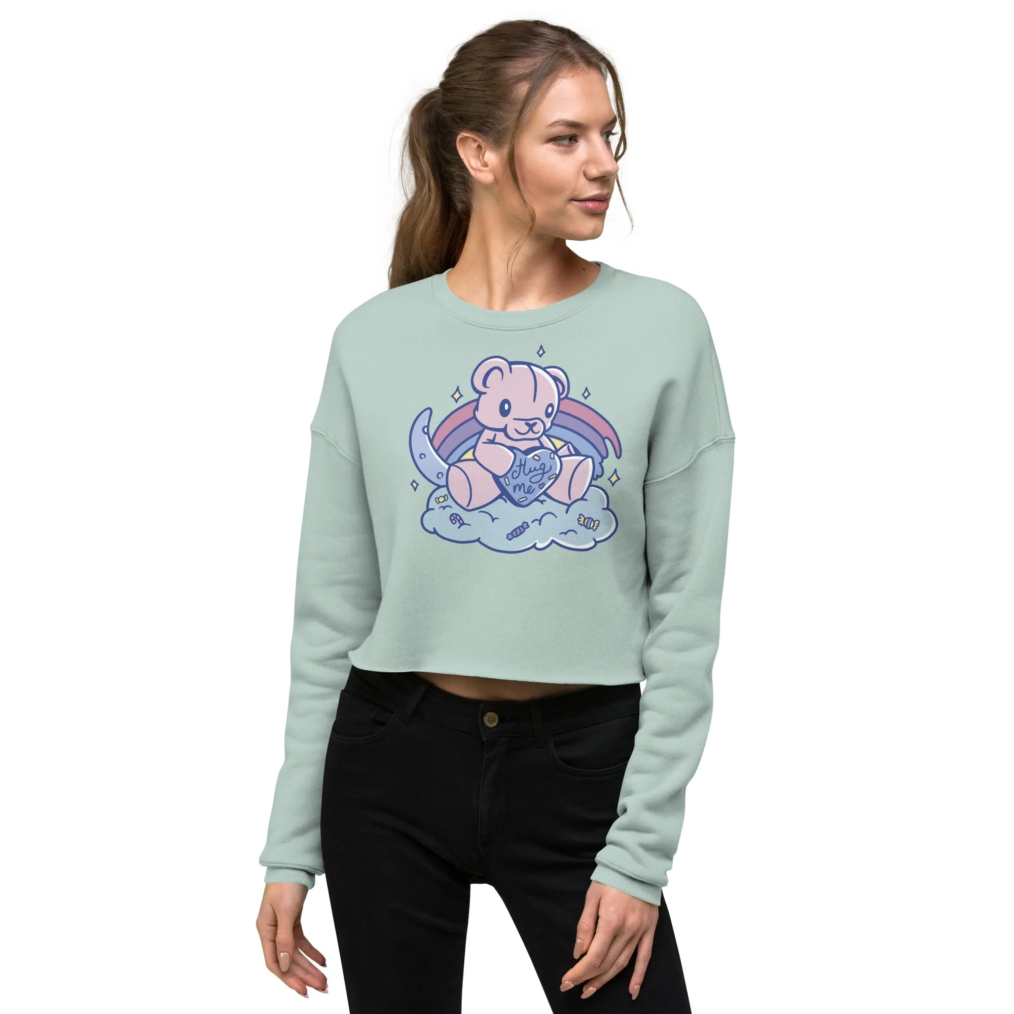 Crop Sweatshirt Womens (Hug Me - Inspiration 0011)