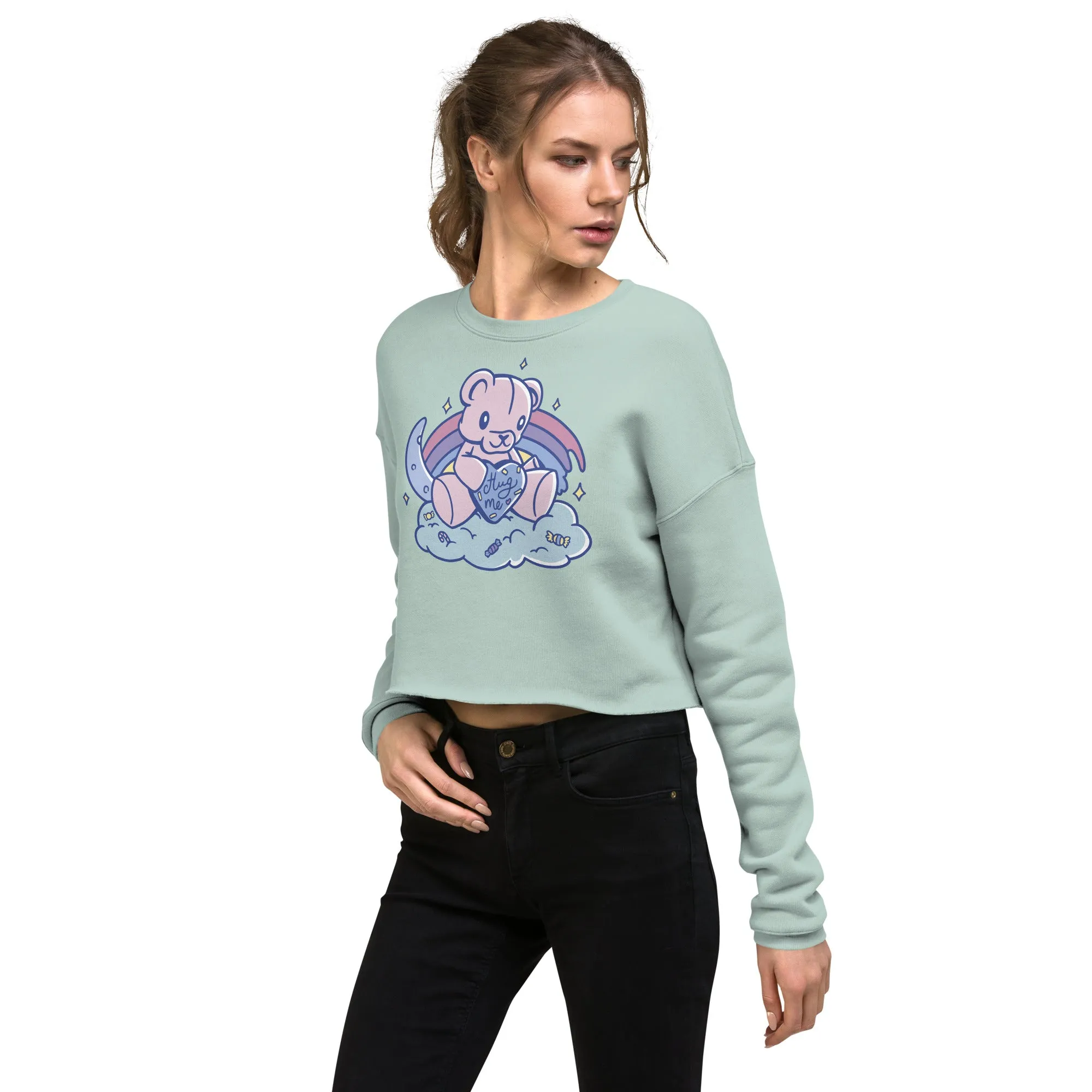 Crop Sweatshirt Womens (Hug Me - Inspiration 0011)