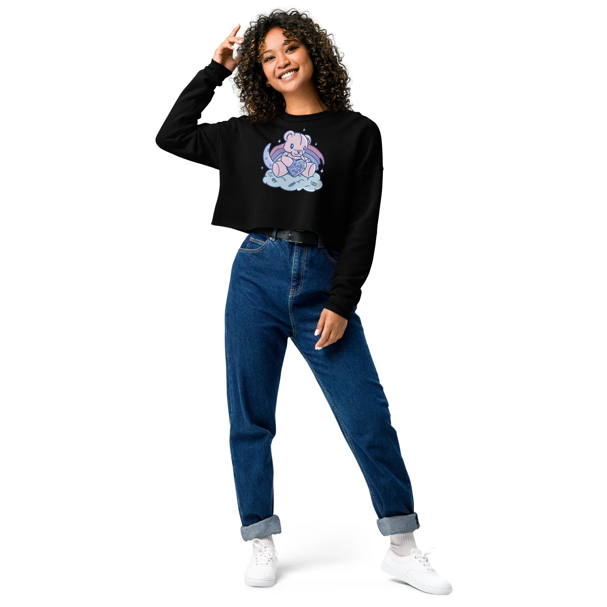 Crop Sweatshirt Womens (Hug Me - Inspiration 0011)