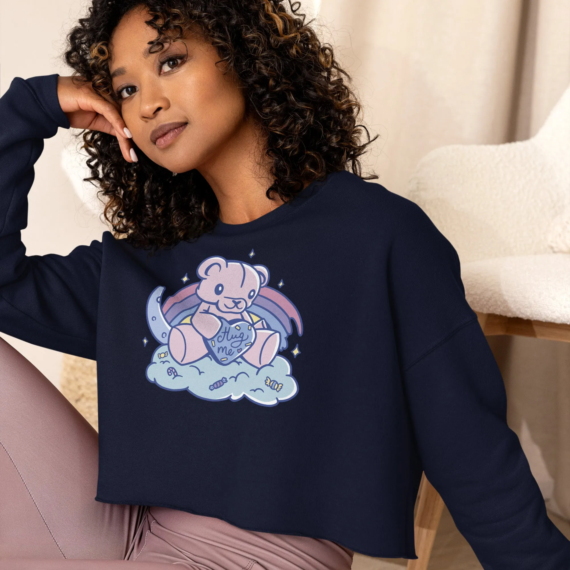 Crop Sweatshirt Womens (Hug Me - Inspiration 0011)