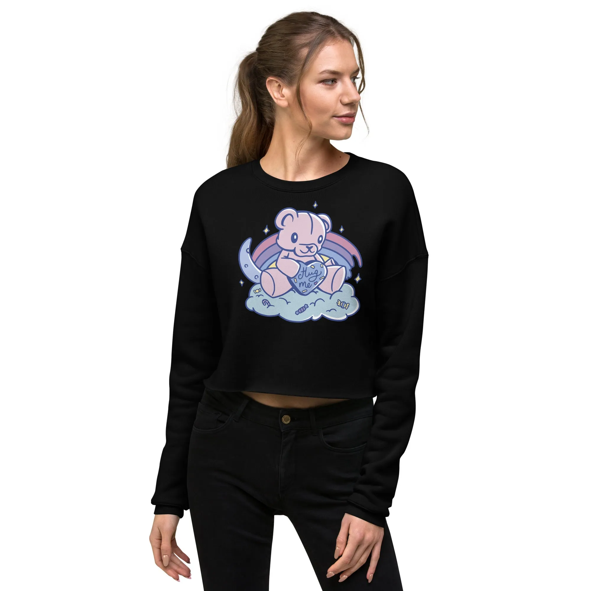 Crop Sweatshirt Womens (Hug Me - Inspiration 0011)