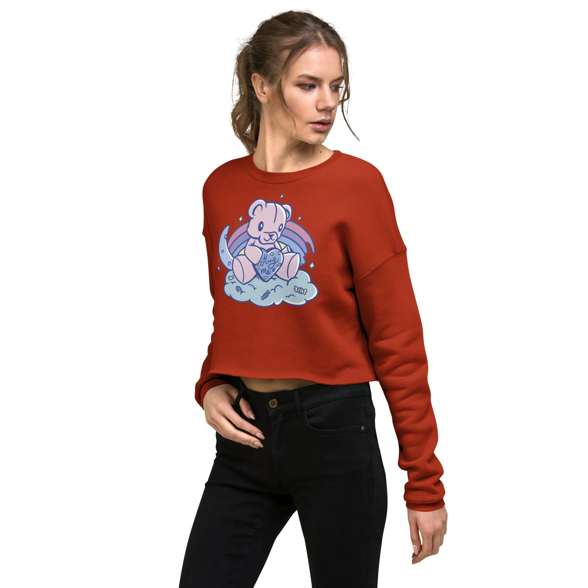 Crop Sweatshirt Womens (Hug Me - Inspiration 0011)
