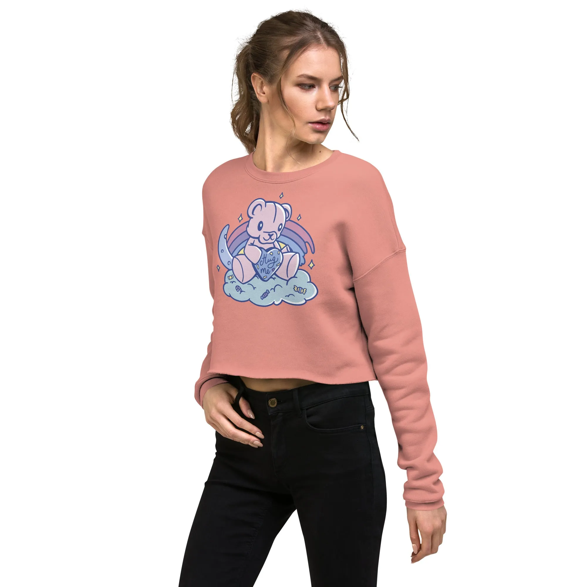 Crop Sweatshirt Womens (Hug Me - Inspiration 0011)