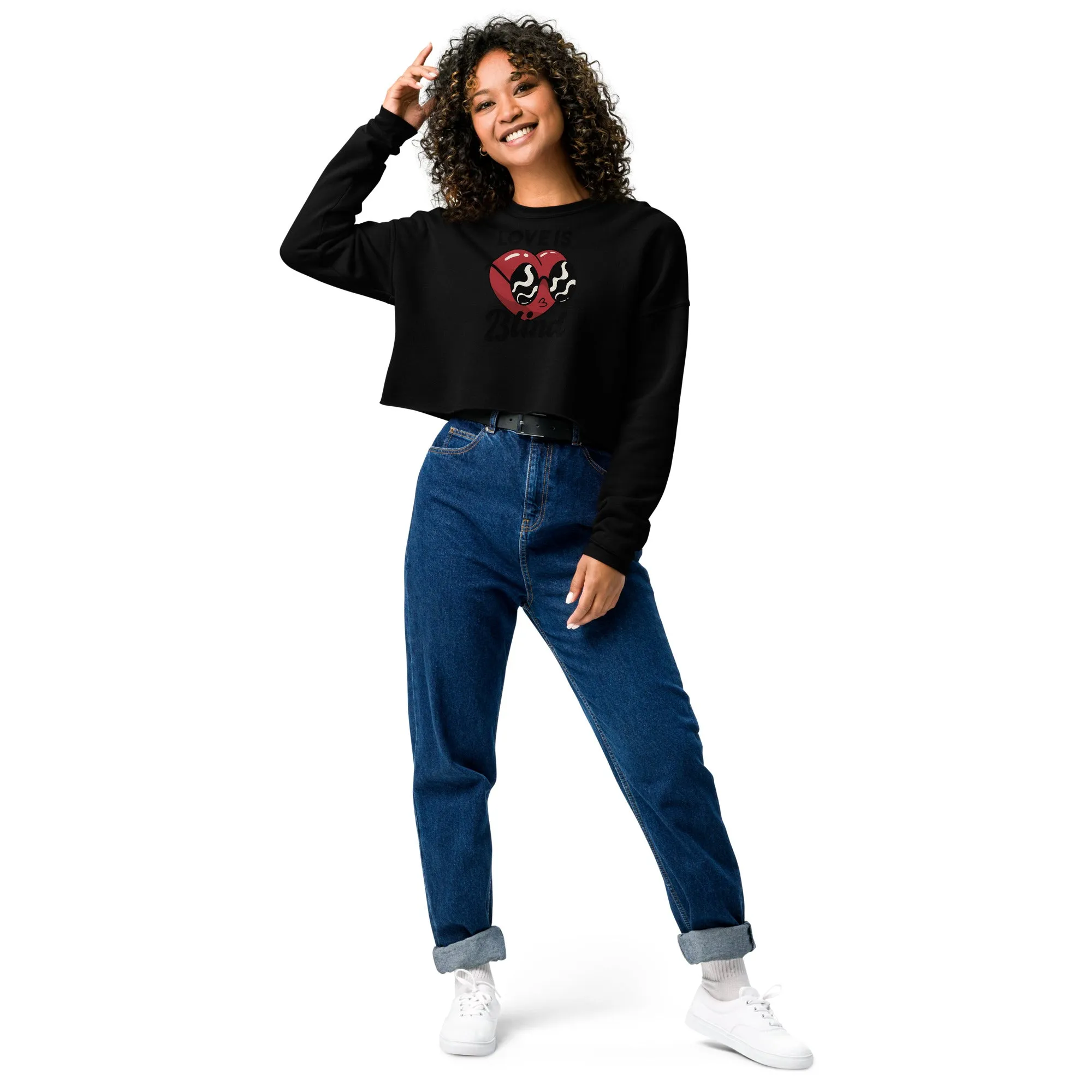 Crop Sweatshirt Womens (Love Is Blind - Inspiration 0010)