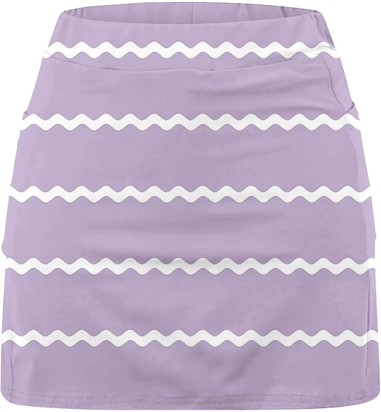 DDAPJ pyju Striped Skorts for Women Dressy Casual Skirt Athletic Inner Shorts Running Tennis Golf Workout Sports Outfits