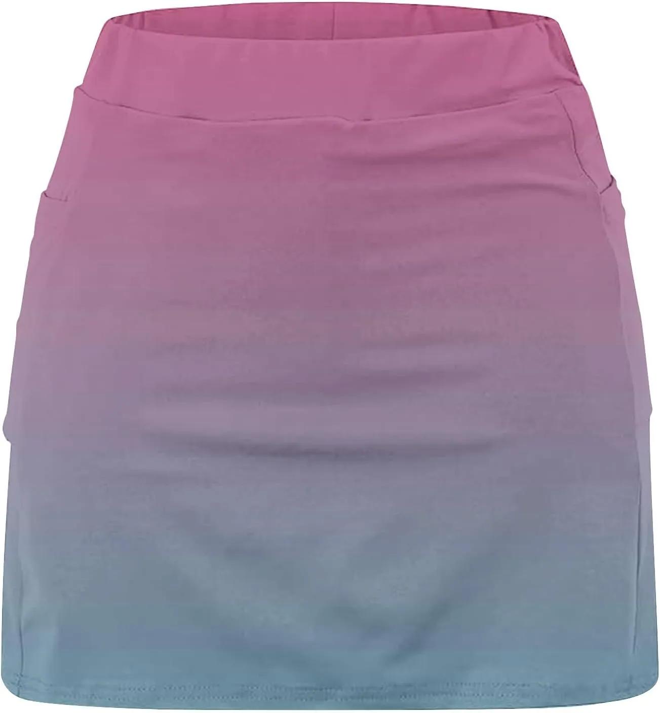 DDAPJ pyju Women's Gradient Athletic Skorts 2025 Trendy Summer High Waist Shorts Plus Size Tennis Skirts with Shorts