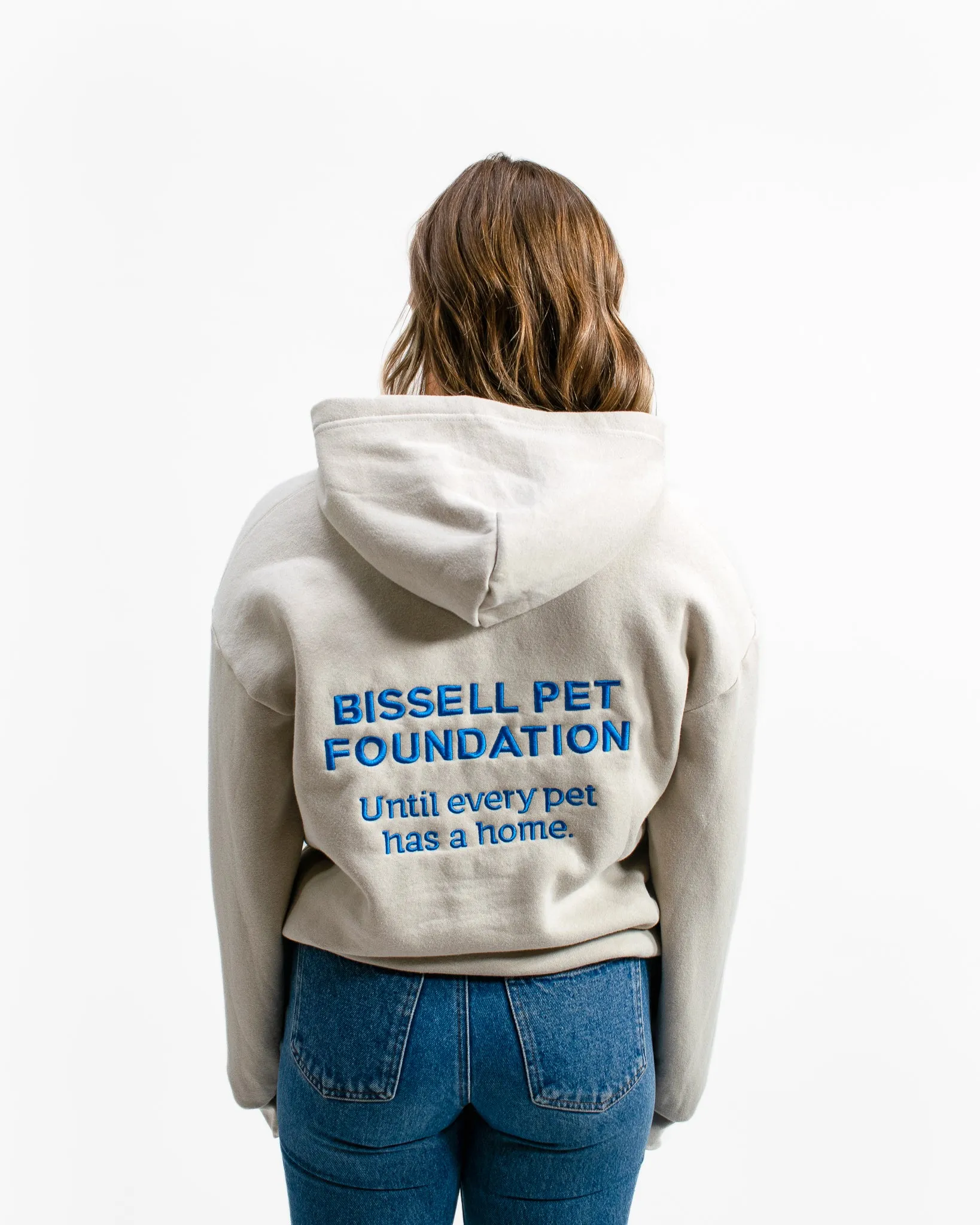 Embroidered Blue Dogs Hoodie