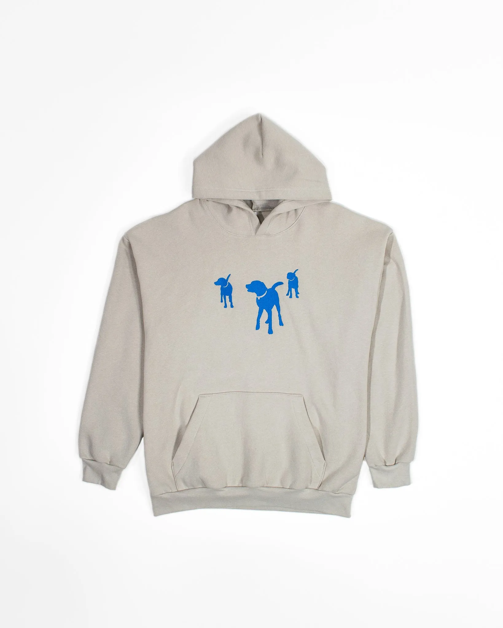 Embroidered Blue Dogs Hoodie