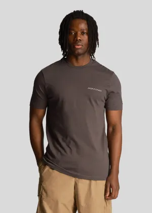 Embroidered t-shirt - gunmetal