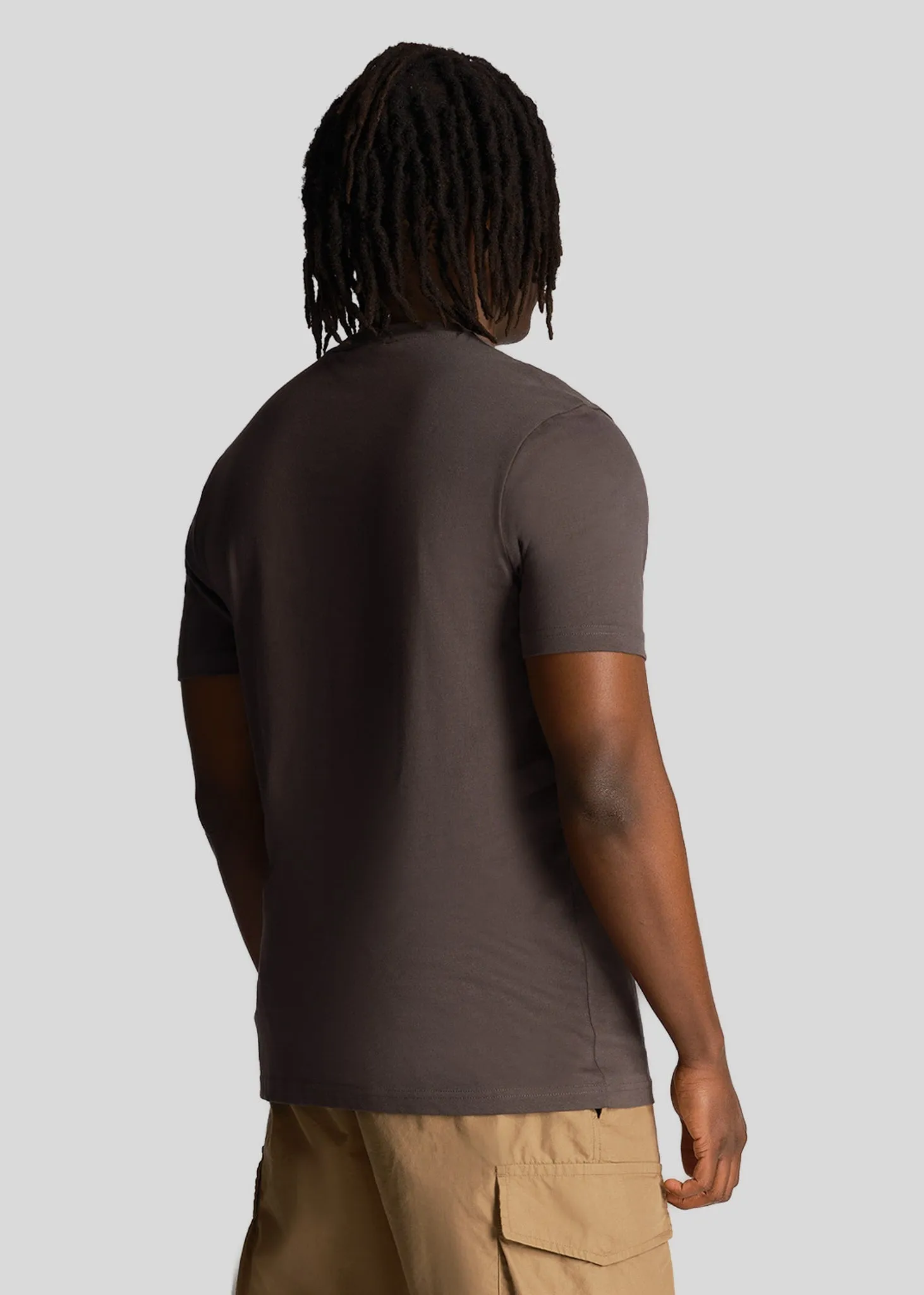 Embroidered t-shirt - gunmetal