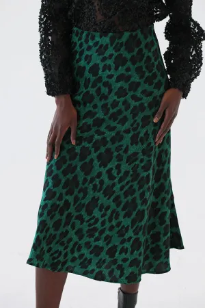 Emerald Leopard Skirt