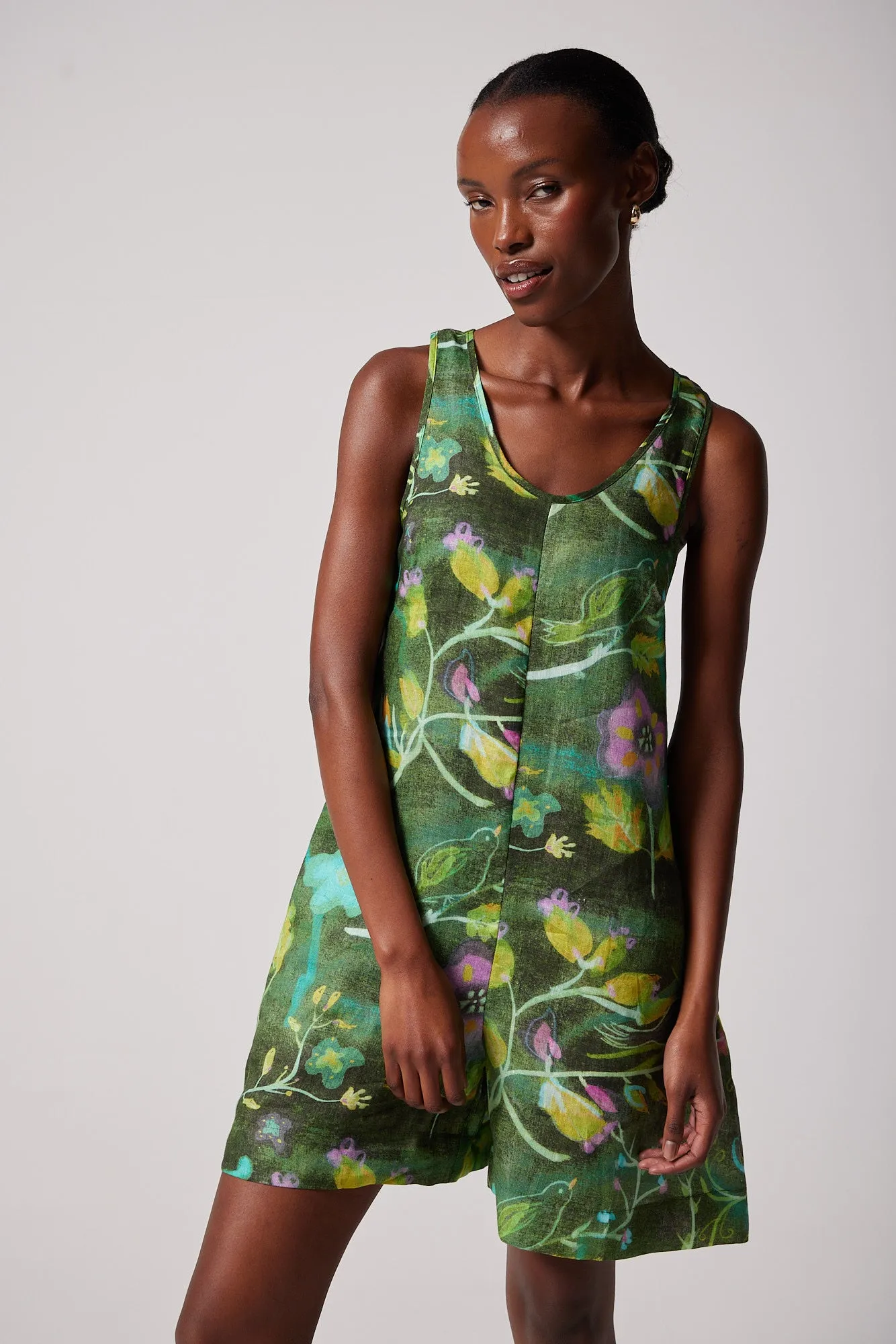 FARROW PRINTED LINEN PLAYSUIT