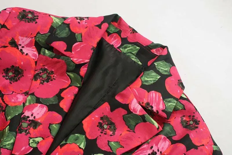 FLORAL PRINT DRESS BLAZER