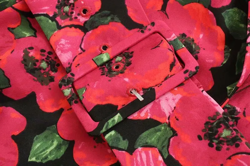 FLORAL PRINT DRESS BLAZER