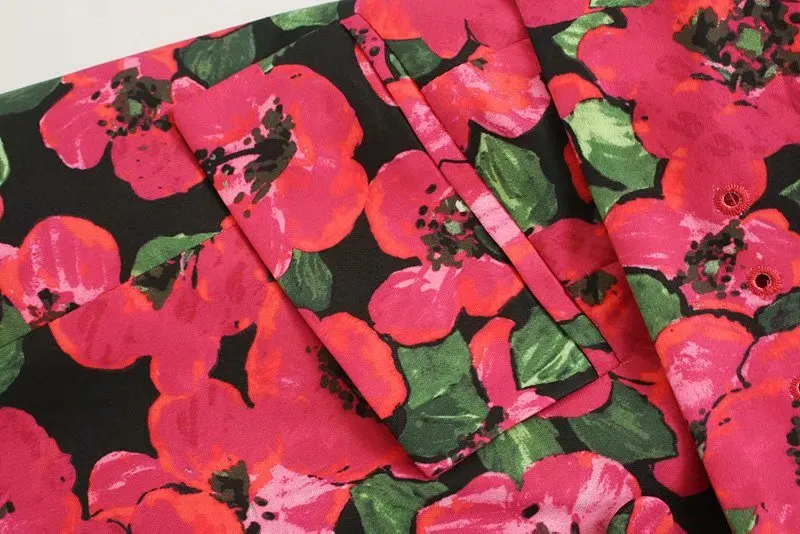 FLORAL PRINT DRESS BLAZER